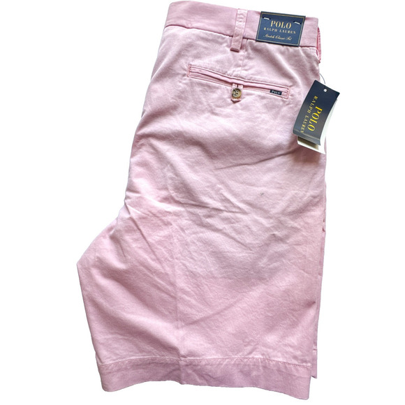 Polo Ralph Lauren Stretch Classic Fit Pink Chino Shorts Men’s Size 34 NWT - Picture 10 of 10
